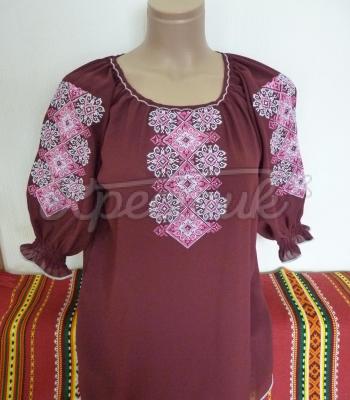 Женская вышитая блузка "Вышневая косточка"  купить