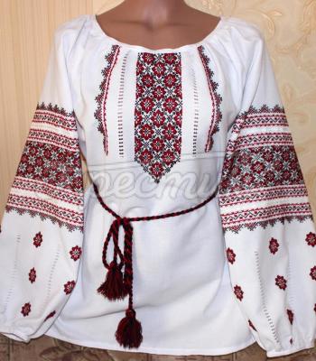 Женская вышиванка "Красные цветы 2 "купить