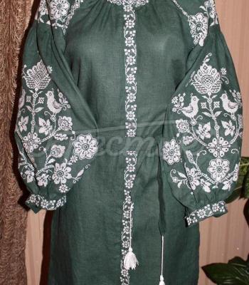 Женское вышитое платье бохо "Птица счастья" купить