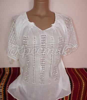 Маркизетовая вышиванка на короткий рукав "классика" марлёвка фото