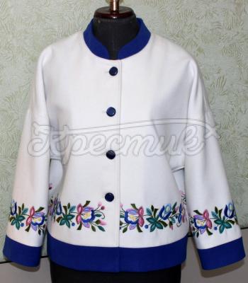Украинский кашемировый жакет с ручной вышивкой фото