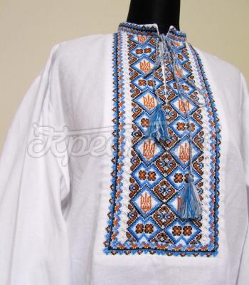 Мужская вышиванка с тризубами купить Киев
