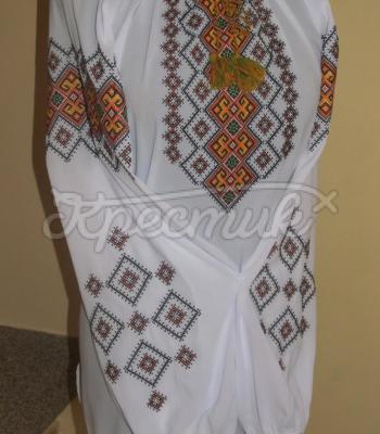 Женская вышиванка на шифоне Осенние мечты фото