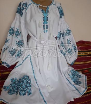 Белое женское платье вышиванка "Роксолана" фото