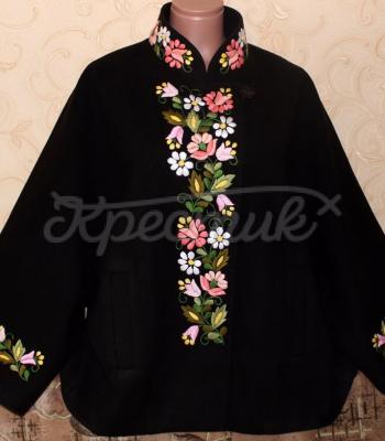 Черный жакет с вышивкой фото