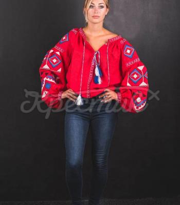 Женская вышиванка "Геометрия" фото