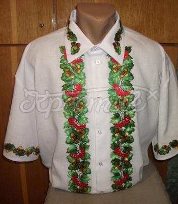 Мужская вышиванка "Дуб и калина" фото