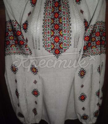 Женская вышиванка "Цветочные мережки" фото