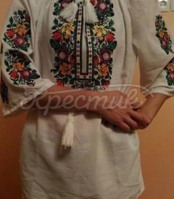 Женская вышиванка " Цветы осени" купить