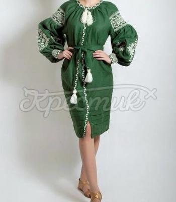 Женское вышитое платье " Белые узоры" купить