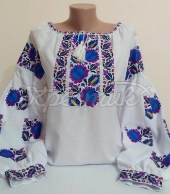 Женская вышиванка "Крокусы" под заказ