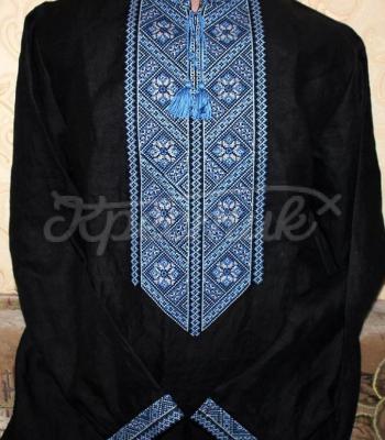 Мужская вышиванка  " Магия синего" купить