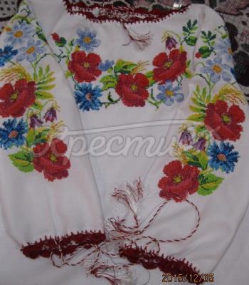 Женская вышиванка "Колокольчикии васельки" фото