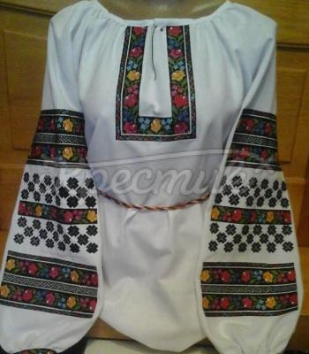 Женская Борщевская вышиванка "Полевые цветы" купить