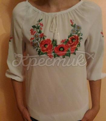 Женская вышиванка " Маковый цвет" купить