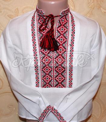 Детская вышиванка "Красно-черная" фото