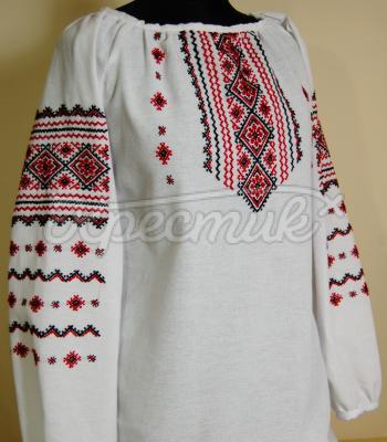 Женская вышиванка крестом "Красная" фото