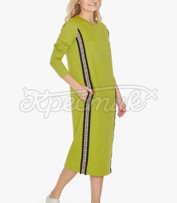 Модель вільного крою c яскравою тасьмою по бокам фото