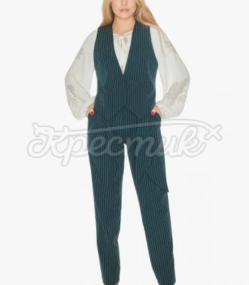 Стильний жилет украшен принтом фото