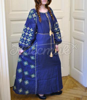 Вышитое женское платье в бохо стиле "Изящность" фото