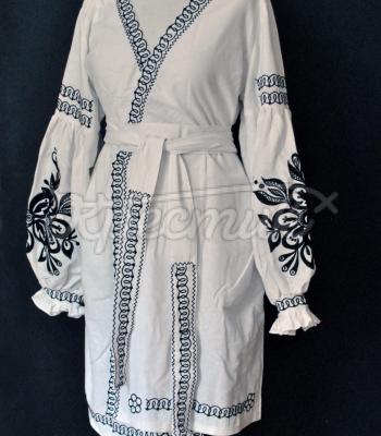 Платье халат на запах в стиле бохо "Классика"