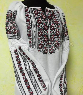 Женская вышиванка со старинным орнаментом "Ружа" под заказ
