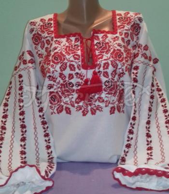 Женская вышиванка "Красные розы" фото Крестик Киев