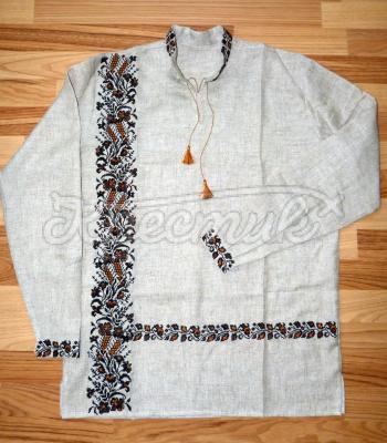 Мужская вышитая рубашка "Колоски" фото