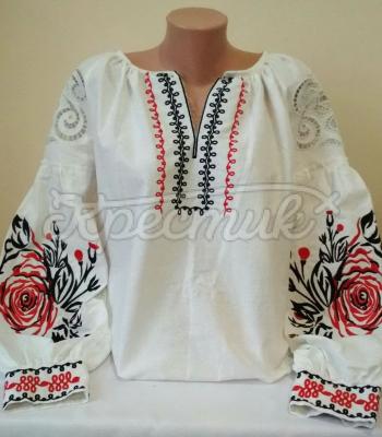 Вышиванка на хлопке с ришелье "Розита" фото Крестик