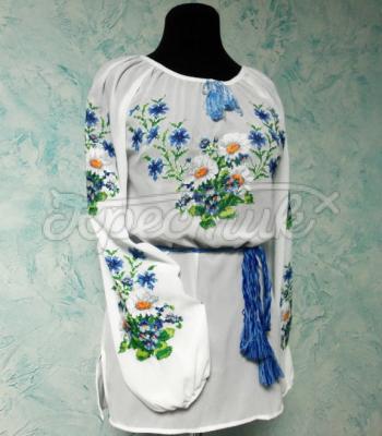 Женская вышиванка "Васельки да Ромашки"
