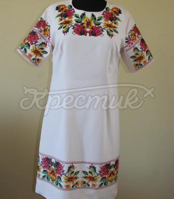 Платье вышиванка "Цветущий борщев" фото Крестик Киев