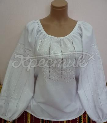 Женская вышиванка шелком "Белая сказка " фото Крестик Киев