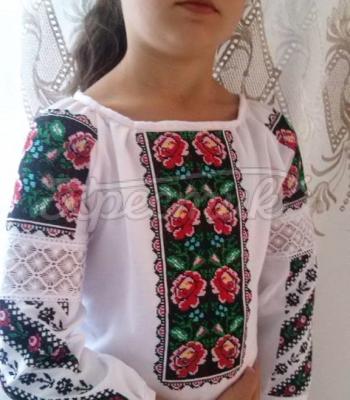 Детская вышиванка "Борщевские розы" фото Крестик Киев