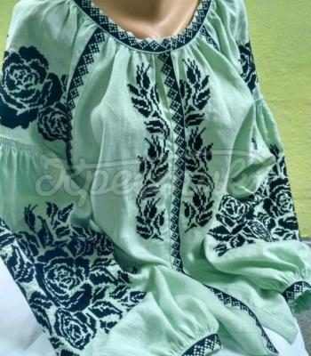 Вышитая женская блузка Мята купить