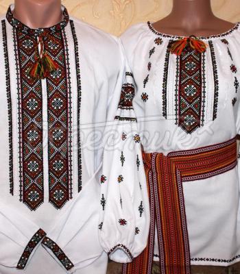 Парные вышитые сорочки Низь фото