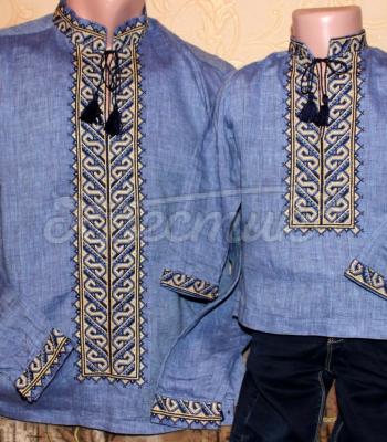 Парные вышиванки для сына и отца  фото