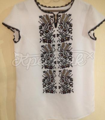 Женская вышитая блузка "Сокальские колоски" ажур фото