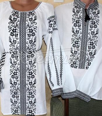 Парные вышиванки "Сокальские цветы 1"