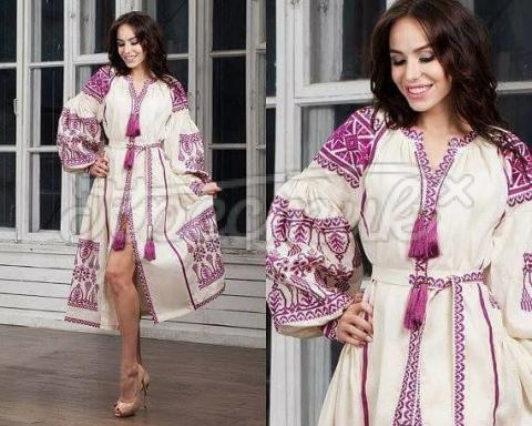 Платье вышиванка в стиле бохо "Идилия" фото