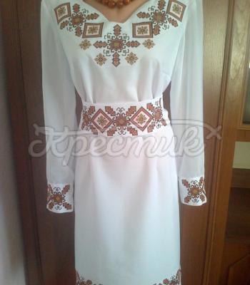 Женское вышитое платье "Символика" заказать