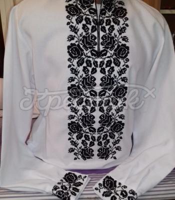 Мужская вышитая сорочка "Сокальские ружи 1" фото Крестик Киев