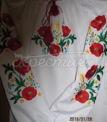 Вышиванка на девочку "Полевые цветы"