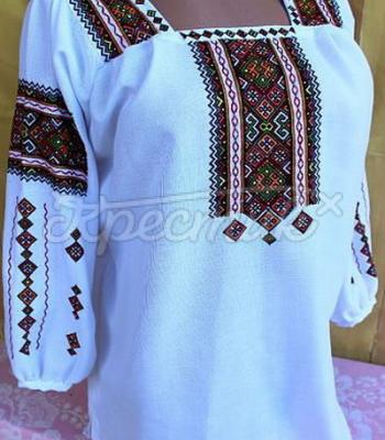 Женская гуцульская вышиванка счетной низью