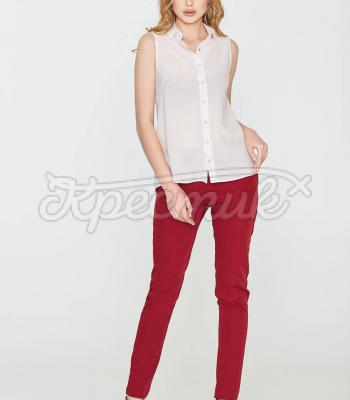 Стильная белая рубашка с принтом на спинке фото