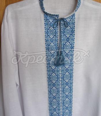 Мужская сорочка вышиванка синяя