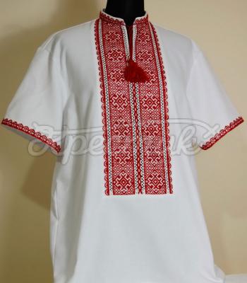 Мужская вышиванка "Красная гладь"