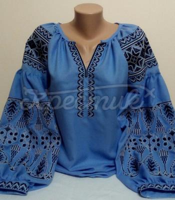 Джинсовая вышитая блуза Бохо купить