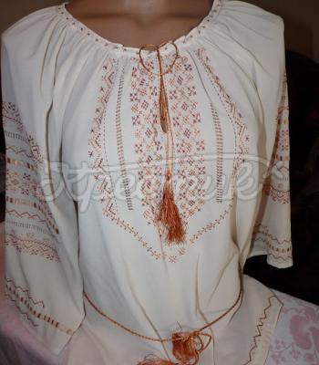 Вышитая блузка из шифона с орнаментом купить Киев