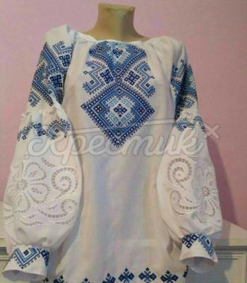 Женская вышиванка Голубая лагуна купить