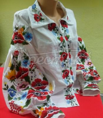 Вышитая рубашка "Цветочное поле" фото